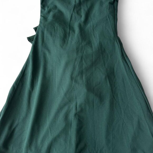Lulus Grand Beauty Emerald Ruffled One-Shoulder Mermaid Maxi Dress Small - Picture 5 of 8
